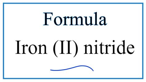 How to Write the Formula for Iron (II) nitride - YouTube