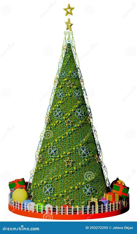 Big Christmas tree stock image. Image of green, year - 293272293