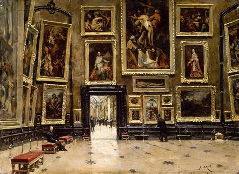 Alexandre Brun - View of the Salon Carré at the Louvre [c.… | Flickr