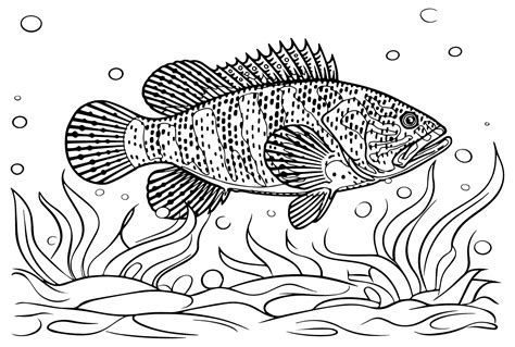 Images Grouper Coloring Page - Free Printable Coloring Pages