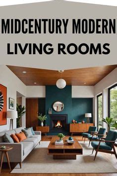 34 Midcentury Modern Living Room Ideas en 2024