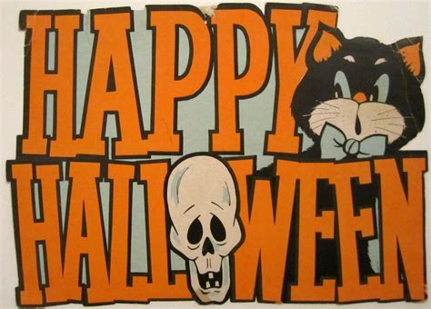 Vintage Eureka "Happy Halloween" sign from the 70's-1980's Halloween Signs, Happy Halloween ...