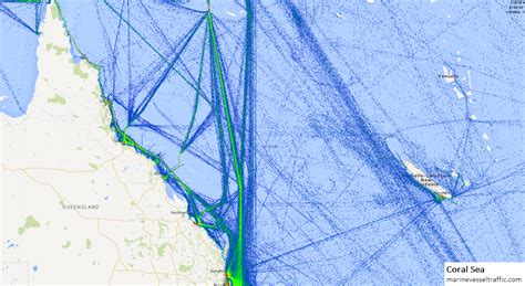 CORAL SEA Live Ships Map Marine Traffic