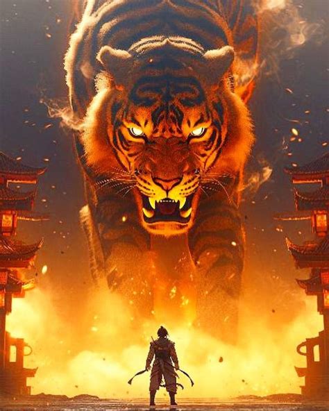 Premium Photo | A poster for the movie tiger that is being shown.