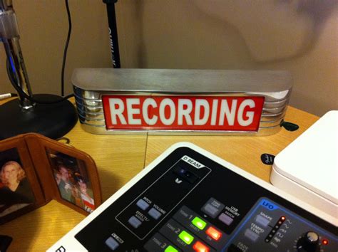 Recording lighted sign. Records, Signs, Studio, Shop Signs, Studios, Sign