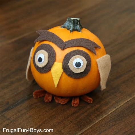 Woodland Animals Felt Decorated Pumpkins