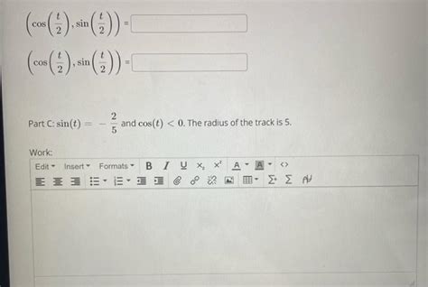 Solved The half angle formulas for sine and cosine are given | Chegg.com