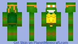 TMNT - Michelangelo Minecraft Skin