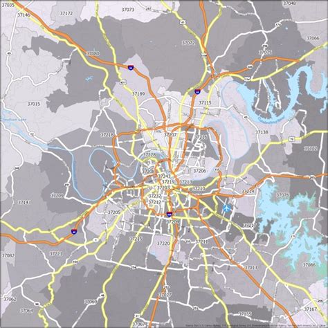 Nashville Zip Code Map - GIS Geography