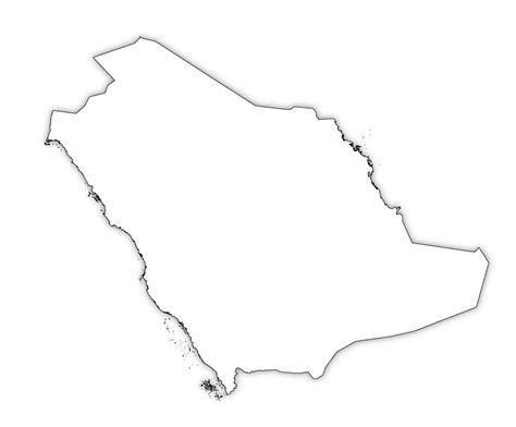 Saudi Arabia Outline Map, Saudi Arabia Blank Map