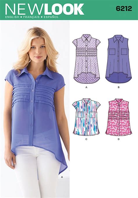 New Look Ladies Sewing Pattern 6212 Pretty Blouse Tops | Sewing | Patterns