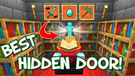 Minecraft Item Frame Secret Door Tutorial [EASY] Secret Door Minecraft ...