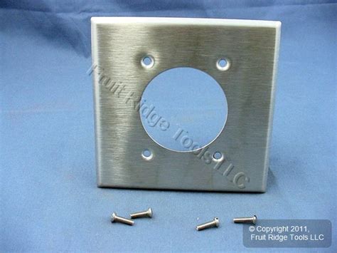 Leviton Stainless Steel 2-Gang 2.15" Wallplate Dryer Range Outlet Cover 84026 | eBay