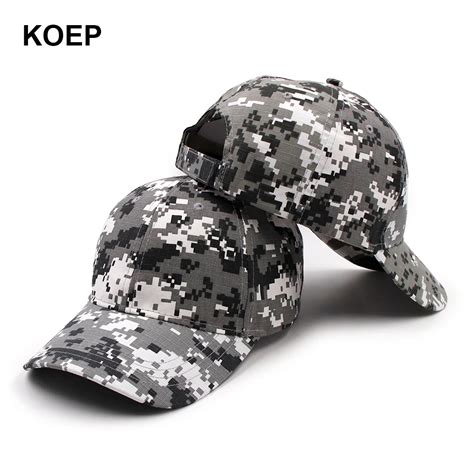 KOEP Outdoor Sport Snapback Caps Digital Camouflage Hat Simplicity Tactical Army Camo Hunting ...