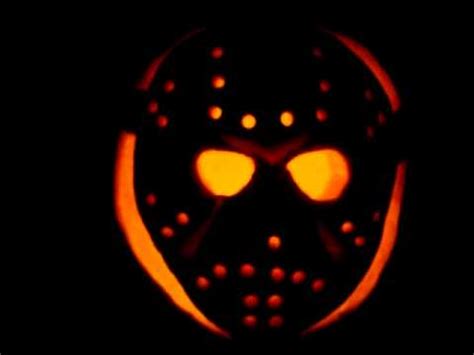 Jason Mask Pumpkin Carving - YouTube