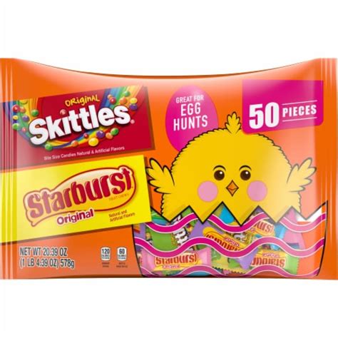 Skittles & Starburst Assorted Easter Chewy Candy Variety Pack Bag, 50 pc/20.39 oz - Kroger