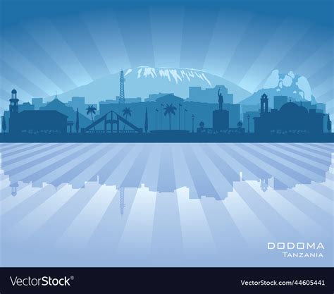 Dodoma tanzania city skyline silhouette Royalty Free Vector