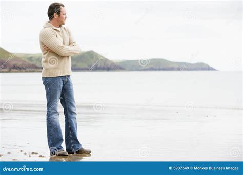 Man Standing On Beach Royalty Free Stock Images - Image: 5937649