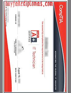 obtain CompTIA A+ Certificate | Buy Fake Diplomas, High School, College, Degrees, Fake ...