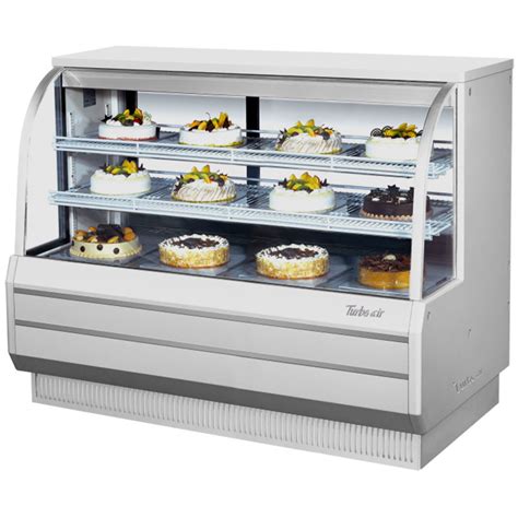 Turbo Air TCGB-60-2 White 60" Curved Glass Refrigerated Bakery Display Case