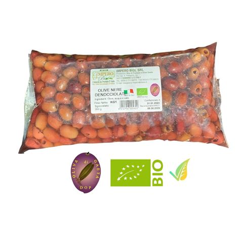 Buy Organic DOP Pitted Gaeta Olives 300g