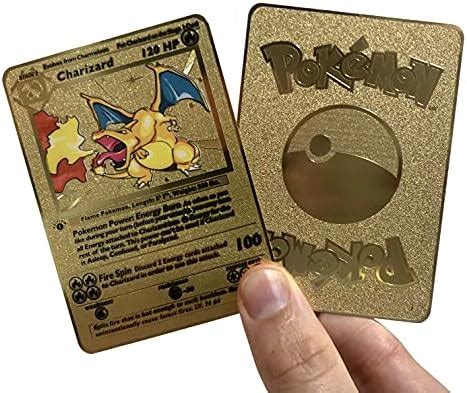 Charizard Base Set 1st Edition Gold Metal Pokemon Card price in UAE | Amazon UAE | kanbkam