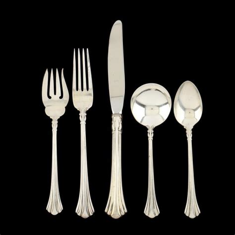 Reed & Barton Eighteenth Century Sterling Silver Flatware Service (Lot 1158 - Collector Coins ...