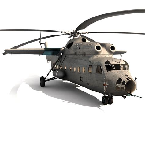 mil mi-6 transport helicopter 3d model