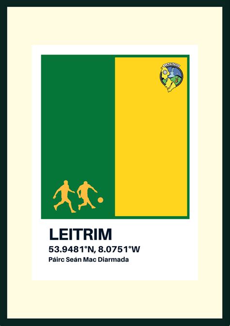 Leitrim GAA Print – Silhouette & Crest – SportPix – GAA Framed Prints – Football & Hurling