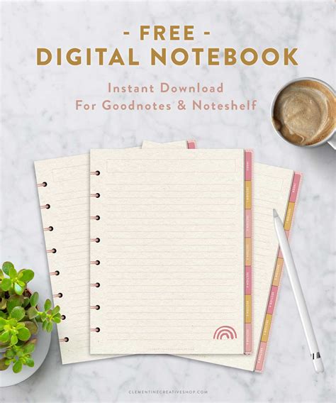 Free Digital Notebook to Use With iPads or Tablets - Clementine Creative