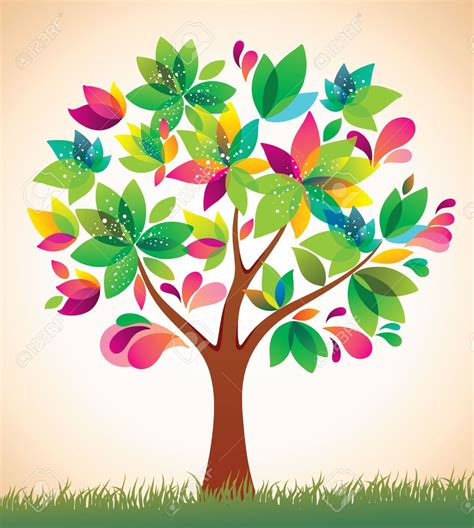 tree with flower vector - Clip Art Library