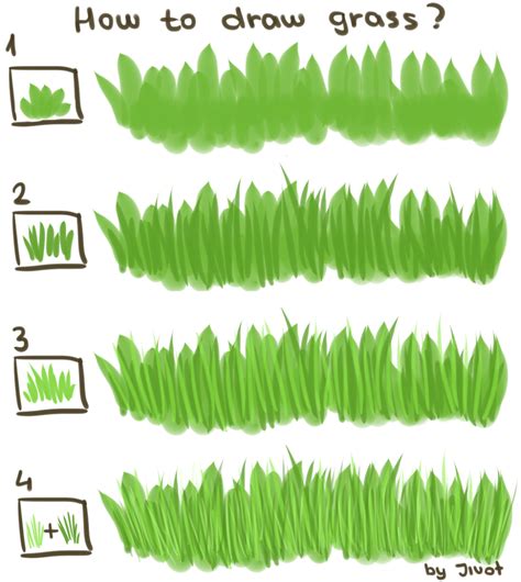 How to draw grass (Tutorial) by Jivot1 on DeviantArt | Painting art ...