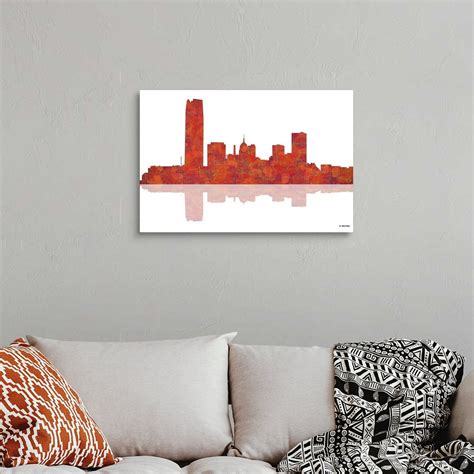 Oklahoma City Oklahoma Skyline I Wall Art, Canvas Prints, Framed Prints ...