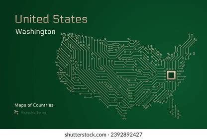 United States Map Capital Washington Shown Stock Vector (Royalty Free ...