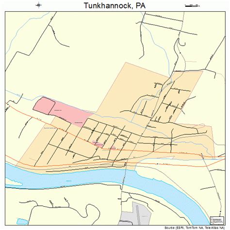 Tunkhannock Pennsylvania Street Map 4277784