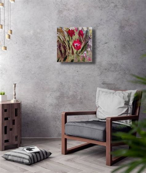 Holland Tulips Art Original Art Floral Artwork Meadow Painting | Etsy