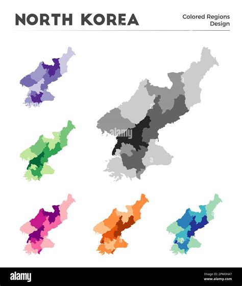 North Korea map collection. Borders of North Korea for your infographic ...