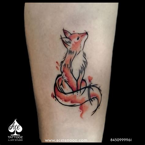 Small fox tattoo. Mini Tattoos, Little Tattoos, Trendy Tattoos, Unique Tattoos, Cute Tattoos ...