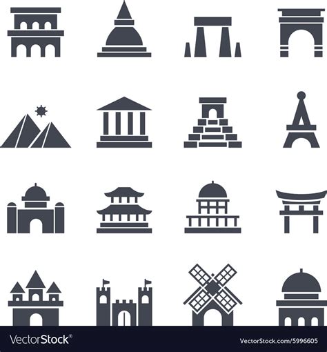 Landmark icon Royalty Free Vector Image - VectorStock