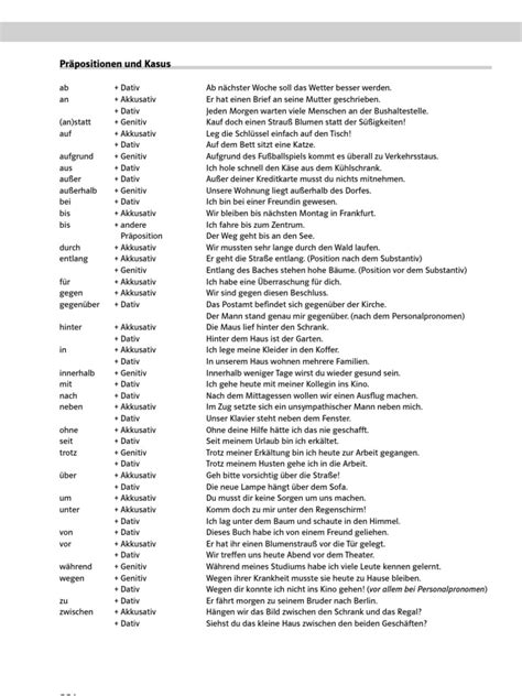 prepositions in german