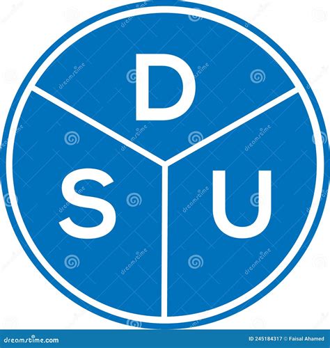 DSU Letter Logo Design on White Background. DSU Creative Circle Letter Logo Concept Stock Vector ...