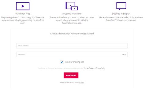 Funimation Log In and Register - Funimate