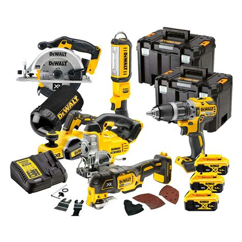 DeWalt DCK665P3T Piece 18V XR Cordless Power Tool Kit Set W/3x 5Ah Bat ...