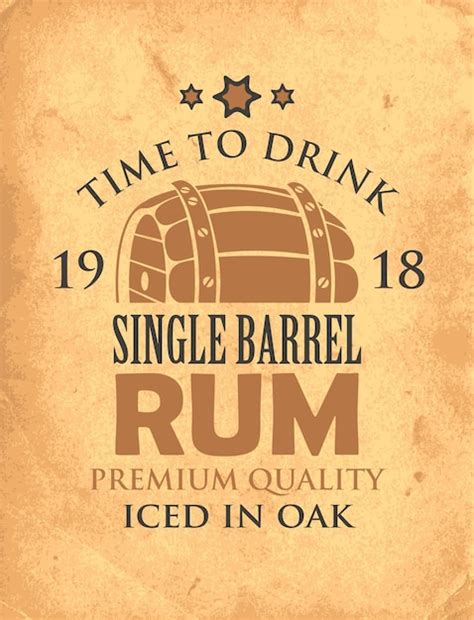 Premium Vector | Label for rum bottle