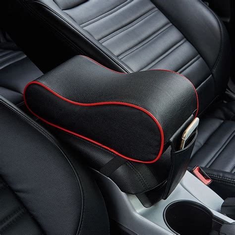 Universal PU Leather Soft Memory Cotton Car Armrest Box Mat Auto Center Console Pad Cushion ...