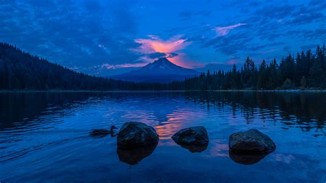 Silver Falls State Park Sunset Reflection In Lake 4K HD Wallpapers | HD Wallpapers | ID #31315