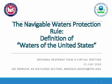 The Navigable Waters Protection Rule Definition of Waters