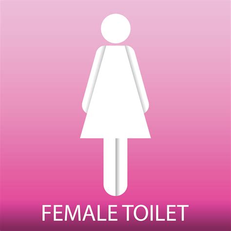 Female Toilet Sign, pink background, female sign, vector pro 15915813 Vector Art at Vecteezy