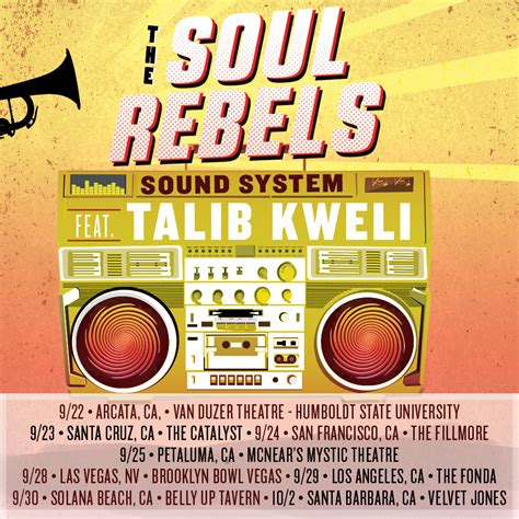 Billboard Announces The Soul Rebels ft Talib Kweli To Tour West Cost ...