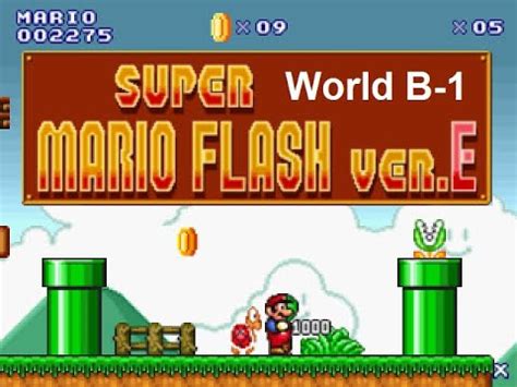 Super Mario Flash (SMF Ver. E v8.1 by Hiro) - World B-1 - YouTube